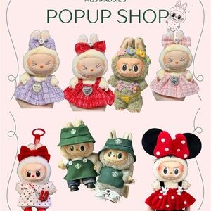 Cute Plush Bunny Dolls in Various Outfits